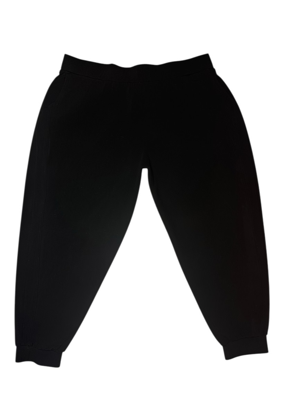 Lisa Rinna Collection Black Pull-On Jogger Pants XL Petite Stretch Athleisure